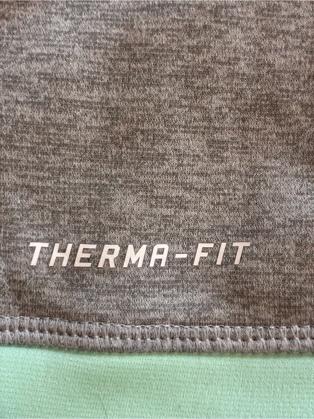 Nike Therma Fit Hoodie Heather Gray w/ Mint Green Swoosh Women’s Sz XL - Picture 7 of 11